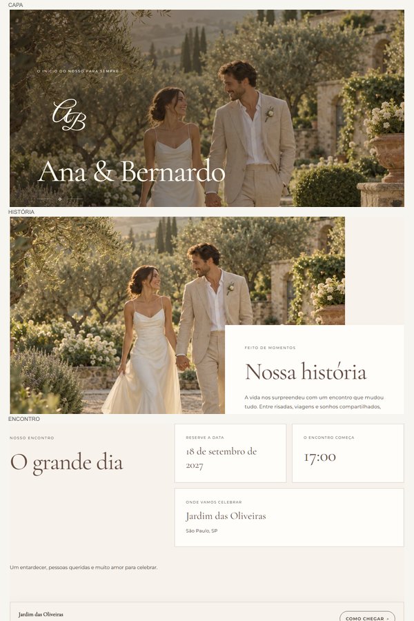 Prévia ilustrativa do modelo Galeria de Memórias
