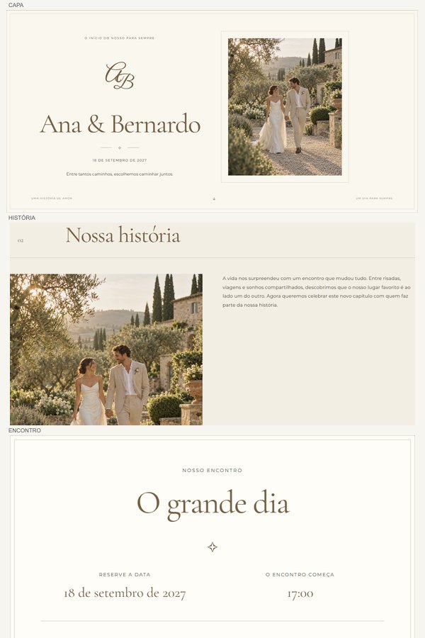 Prévia ilustrativa do modelo Pérolas e Champanhe