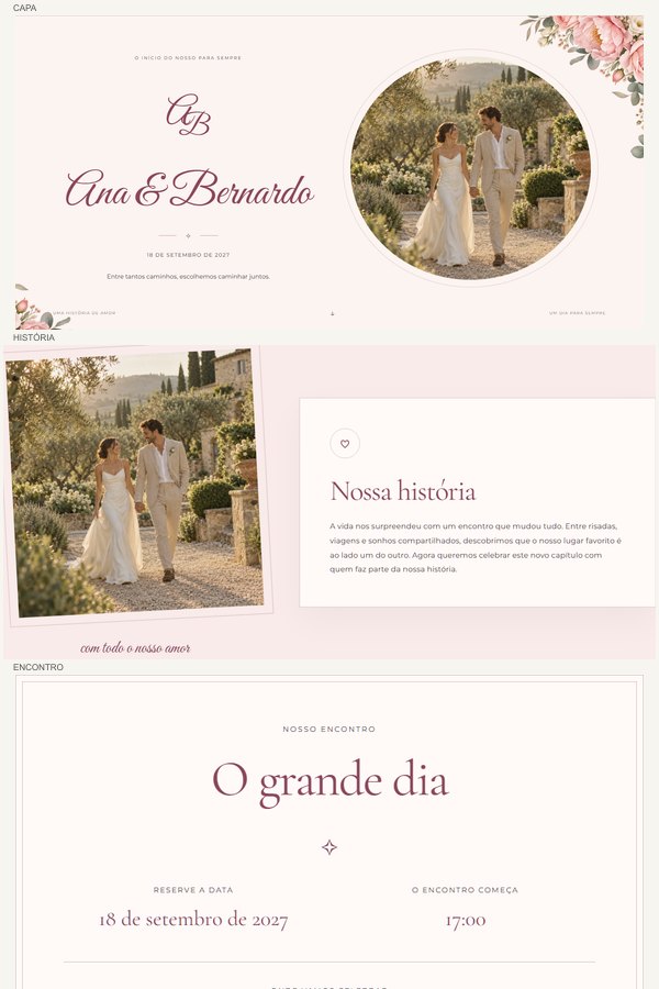 Prévia ilustrativa do modelo Rosé Aquarela