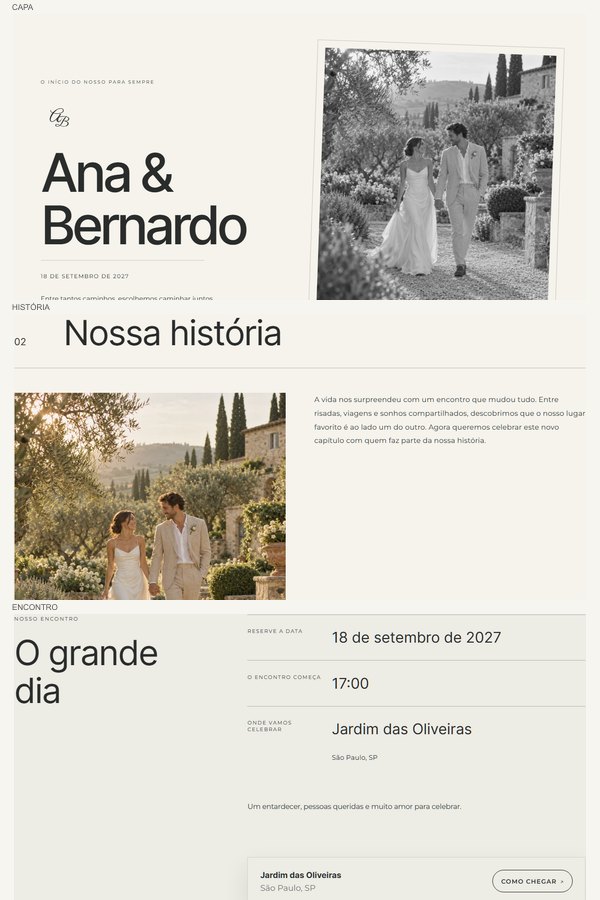 Prévia ilustrativa do modelo Votos Minimalistas
